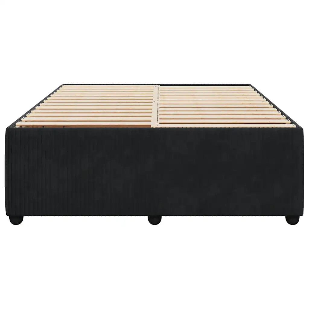 Giroletto senza Materasso Nero 160x200 cm in Velluto 3285020
