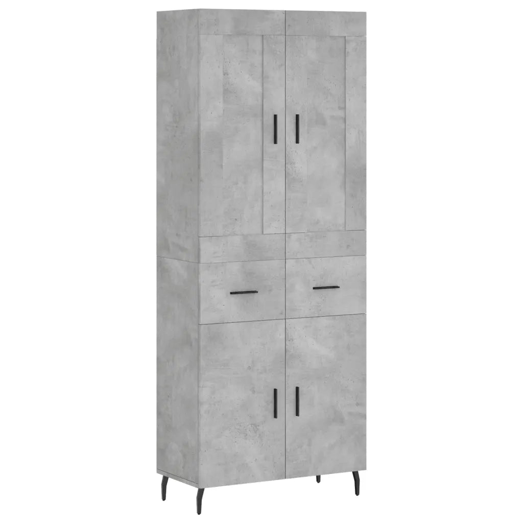 Credenza Grigio Cemento 69,5x34x180 cm in Legno Multistrato 3199893