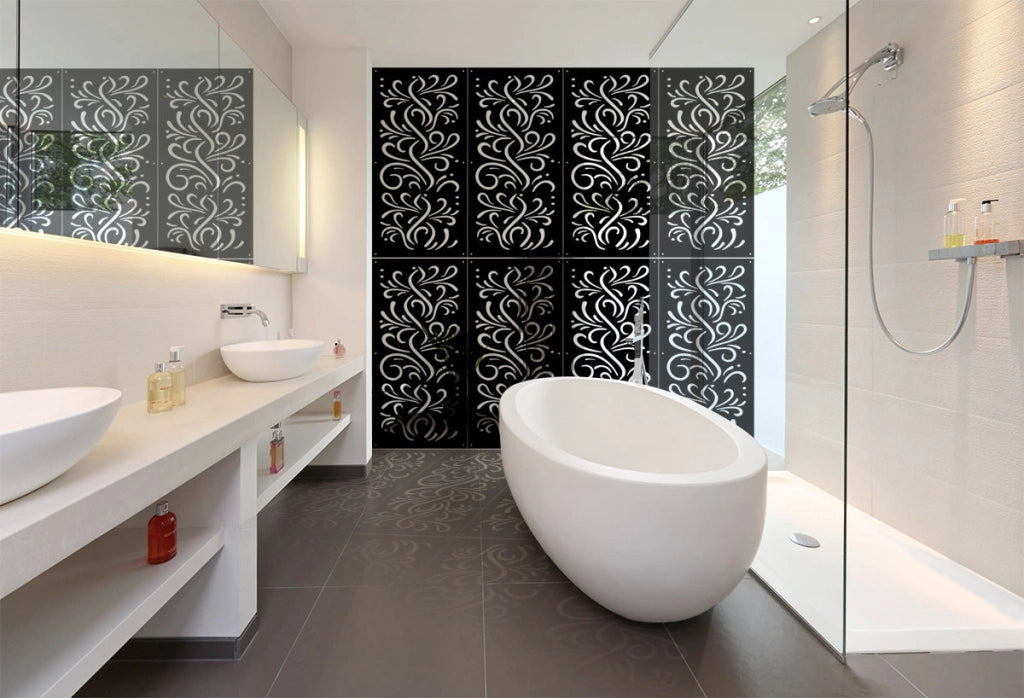 BLOW - Pannello in PVC traforato - Parasole Misura: 98x198 cm, Colore: nero