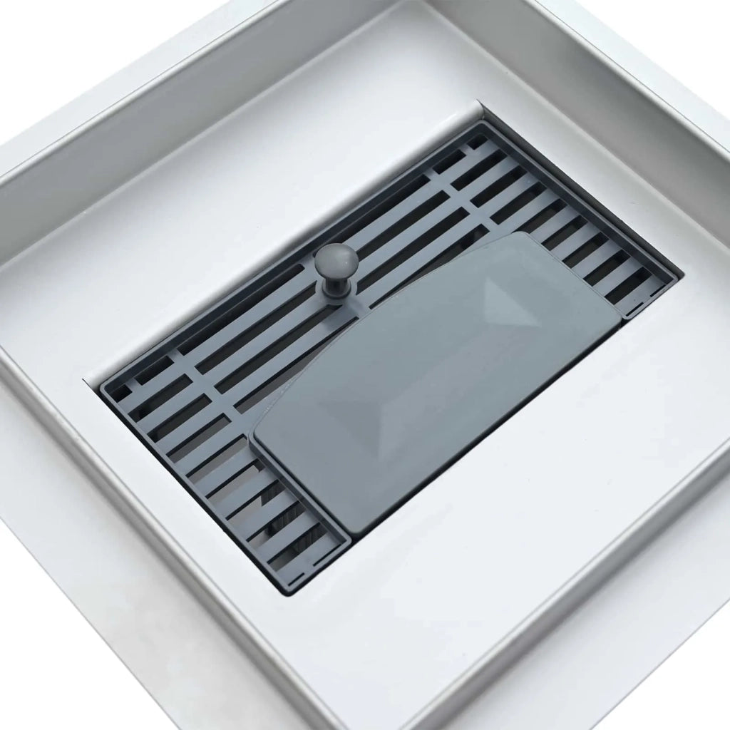 Scarico doccia a pois Argento 20 x 20 cm Acciaio Inox 304 42015935