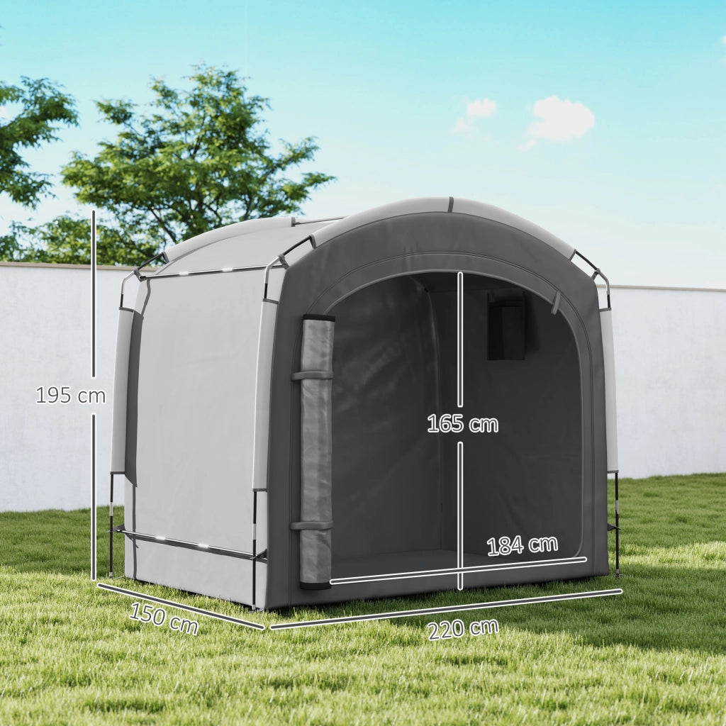 Capanno da giardino per biciclette ¨C Minimal ¨C grigio 205x140x188 cm