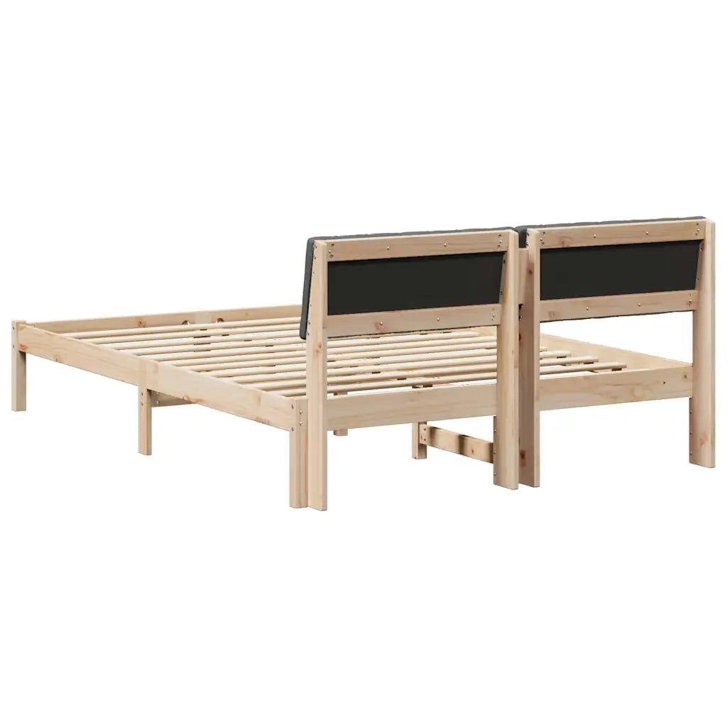 Struttura del Letto marrone e grigio scuro 135 x 190 cm