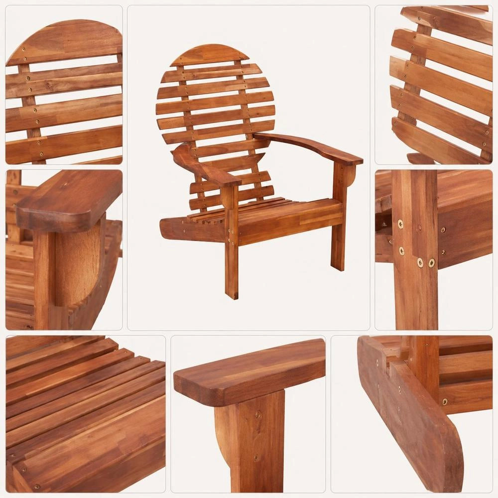 Adirondack Chair, Solid Acacia Wood
