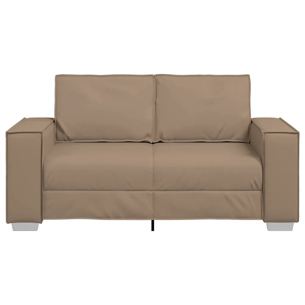 Divano a due posti Cappuccino 160 cm Pelle Sintetica 4105049