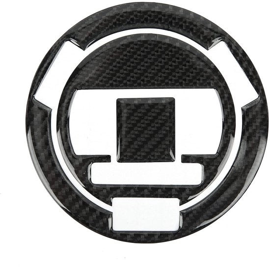 Tappo di serbatoio per motori - Adesivo per tappo di serbatoio - Adatto per R1200GS/F800GS/S1000R - Gel di resina/veicoli di carbonio - Nero - Incluso 1 adesivo - Tappo di serbatoio adesivo