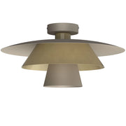 Lampada da soffitto Plato Luminex beige oro metallo 1xE27