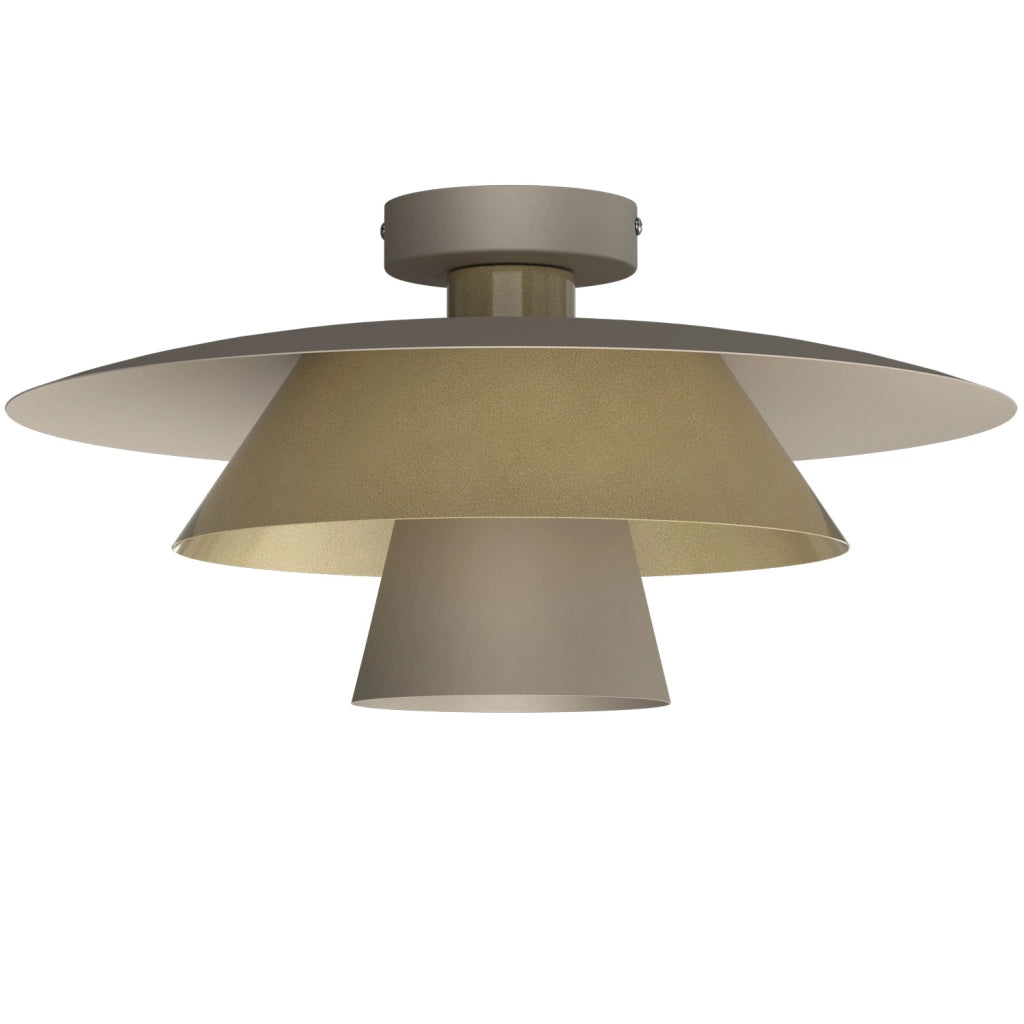 Lampada da soffitto Plato Luminex beige oro metallo 1xE27