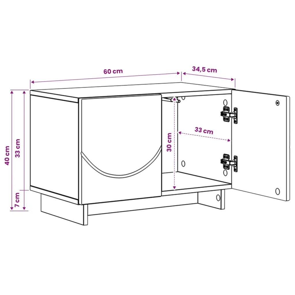 Supporto TV 60 x 34.5 x 40 cm Grigio Cemento 8011561