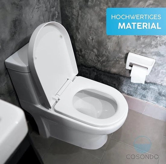 meccanismo di chiusura I di alta qualità - coperchio di wc con chiusura rapida per la facile pulizia, coperchio wc in duroplasto
