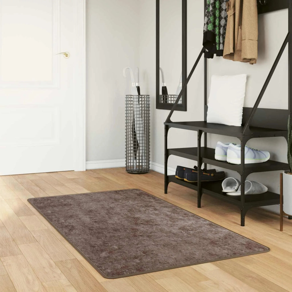 Runner Tappeto MARSA Grigio 80 x 200 cm Poliestere e PVC