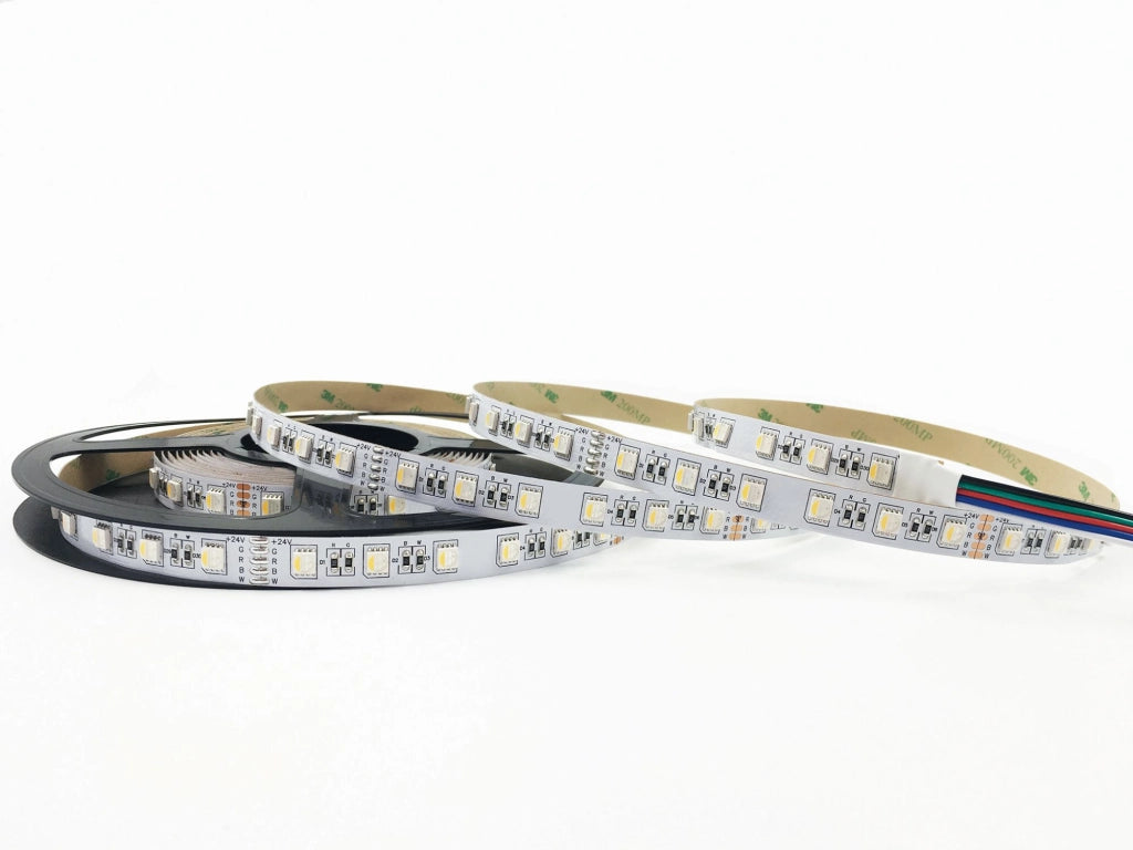 STRIP LED 5050 DC24V IN KAPTON 60 LED PER MT 19,2W PER MT 5400LM PER MT RGB + 4000K 500CM