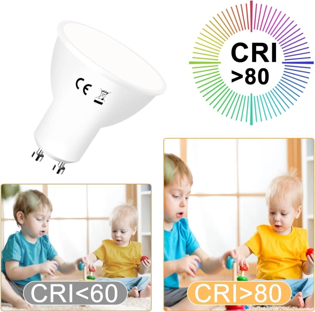 ZMH Bombilla LED 6W Lámpara de bajo consumo Ángulo de haz 110° Foco reflector bola