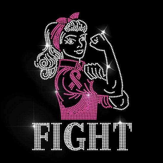 Applicazione di trasferimento caldo a strass rosa - Sticker per abbigliamento - Design per donne - Materiale duraturo