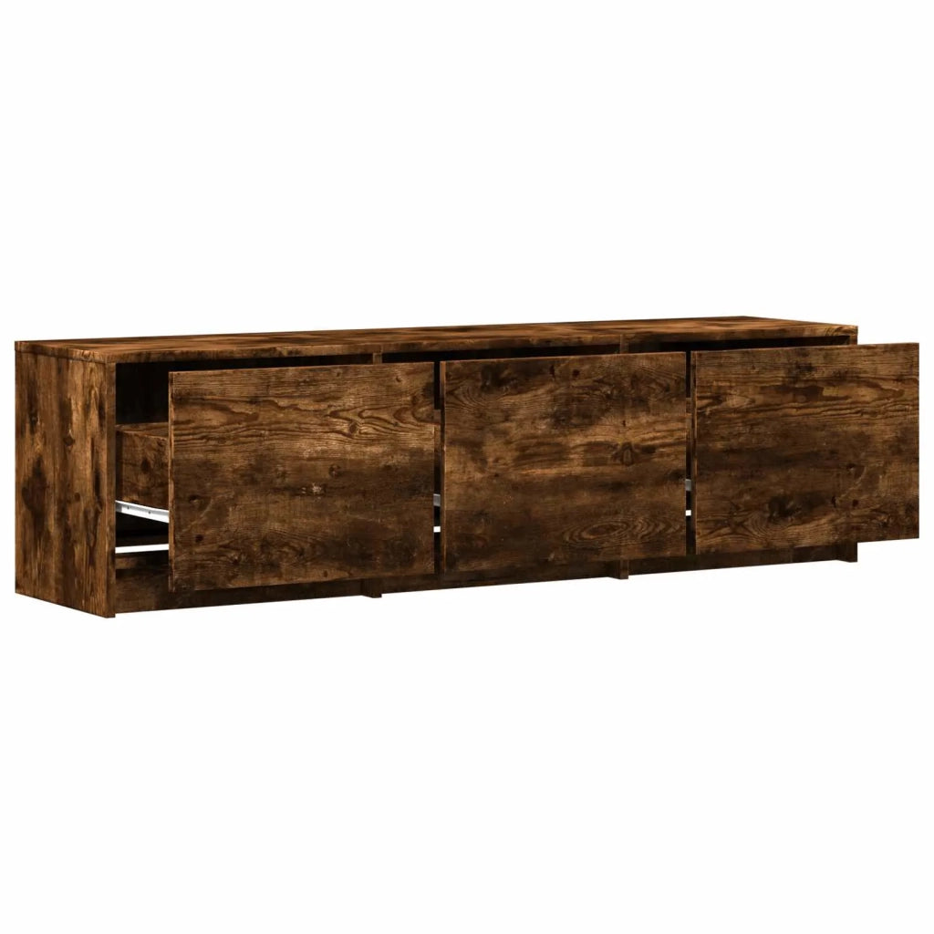 Mobile TV con LED con LED Quercia Affumicata 140 x 34 x 40 cm