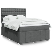 Giroletto a Molle con Materasso Grigio Scuro 160x200 cm Tessuto 3291734