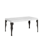 Tavolo allungabile 120/380x90 cm Paxon Premium bianco frassino gambe antracite