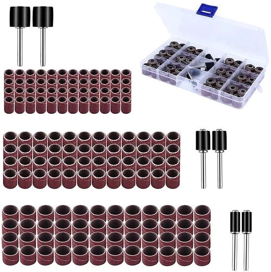 Strumenti per raschiatura - Set di raschiatori - 150 pezzi - Accessori Dremel - Inclusa custodia di stoccaggio - Adatto per lavorazione del legno - Ossidiana di alluminio