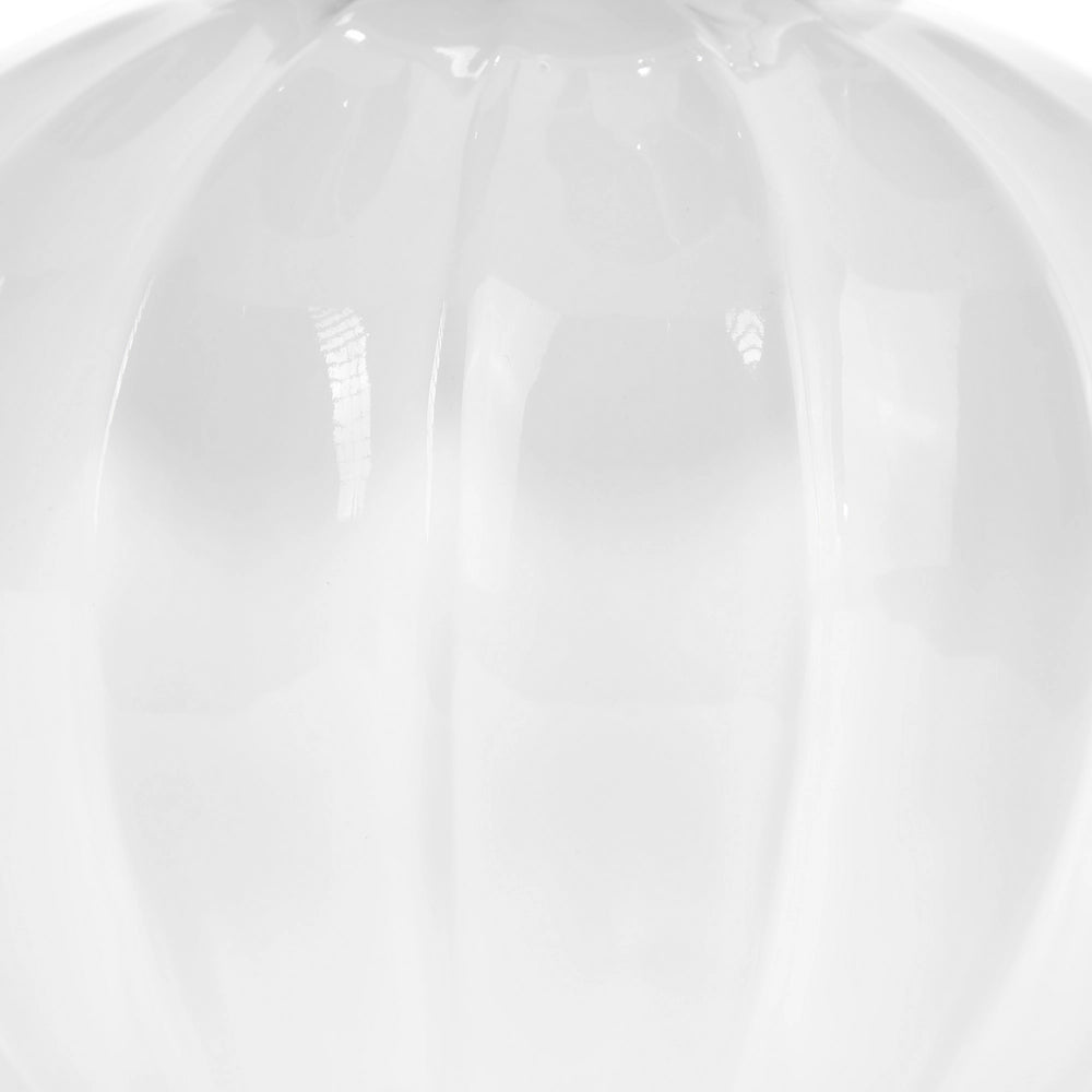 Lampada da Tavolo Lampada da Comodino Base in Ceramica bianco sporco Tamburo paralume in policotone Paralume Rotondo