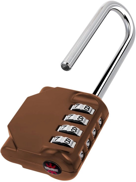 Combinazione di chiusura a catena CL21MC con braccio lungo, 6,6 cm, combinazione a 4 cifre, creazione della propria combinazione per palestre, armadi, scuole, cancelli, porte, cassetti di attrezzi, serrature e contenitori di stoccaggio