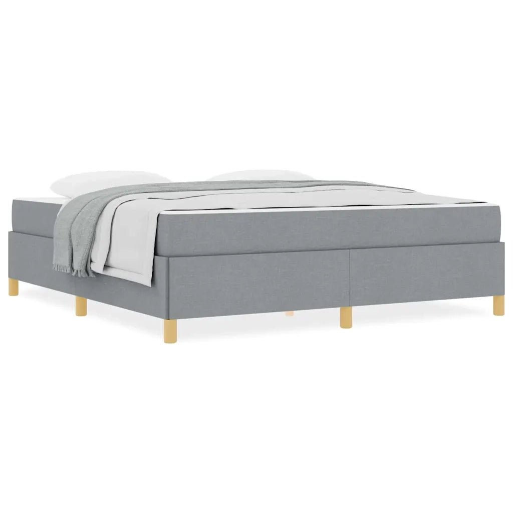 vidaXL Letto a molle Grigio chiaro e Bianco 180 x 200 cm Tessuto