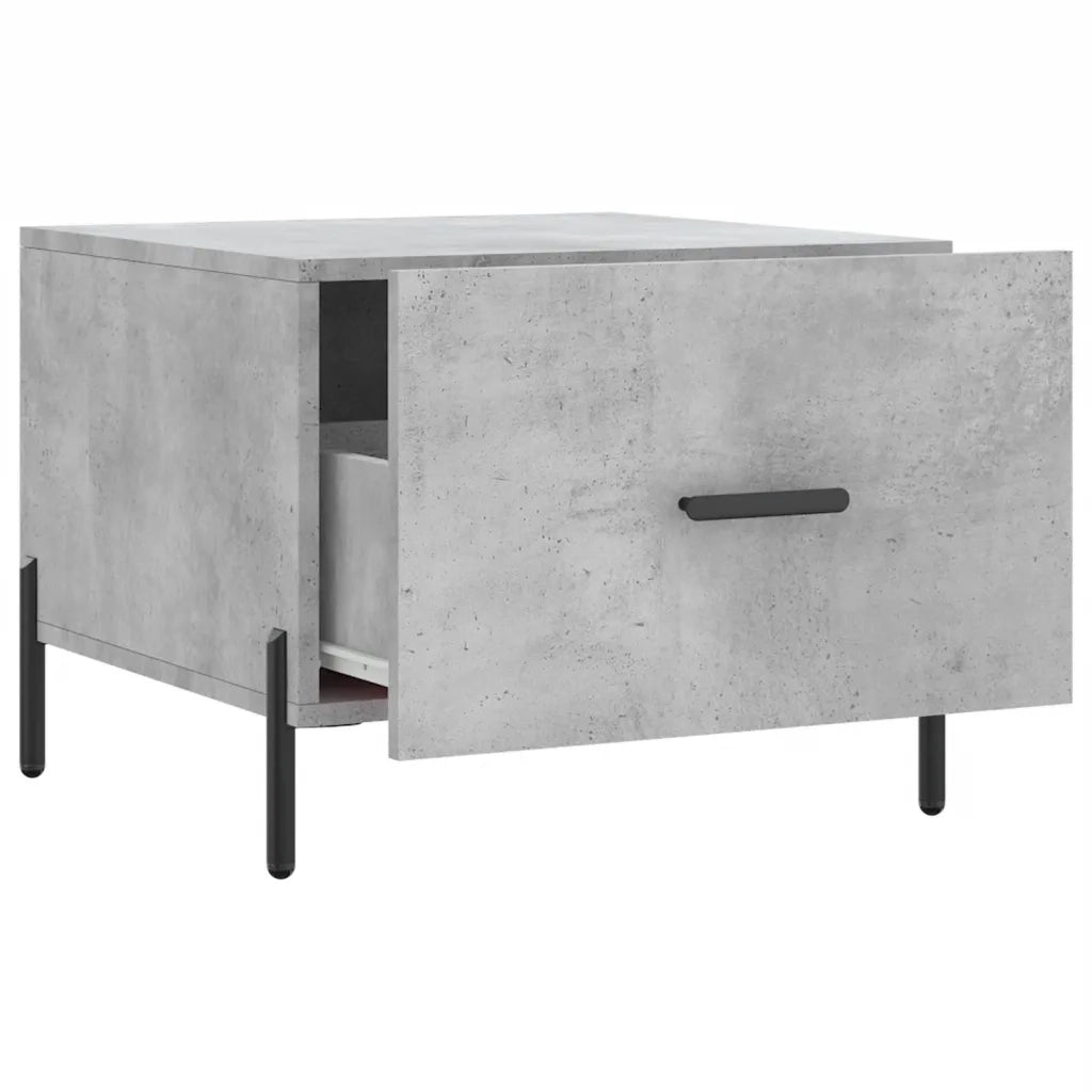 Tavolino Salotto Grigio Cemento 50x50x40 cm Legno Multistrato 829420