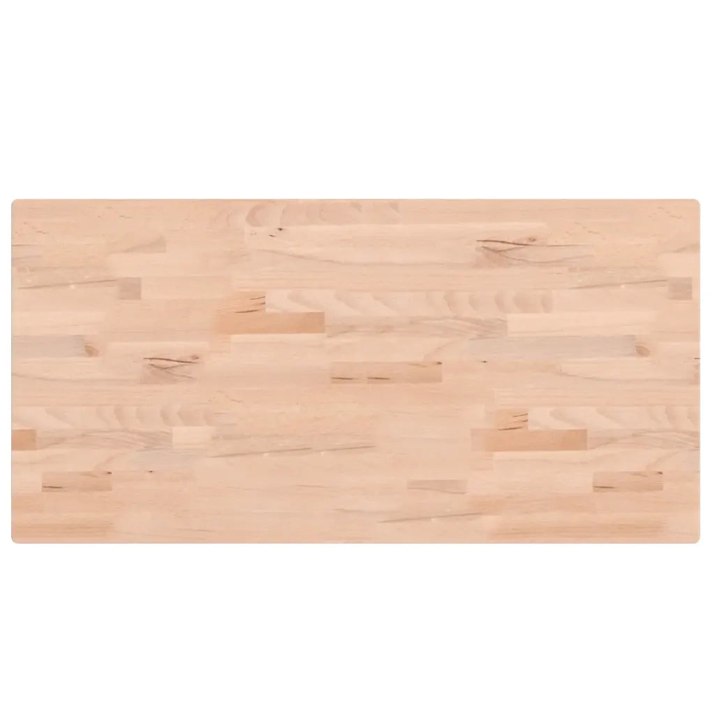 Piano Tavolo 100x50x2,5cm Rettangolare Legno Massello di Faggio 3188883