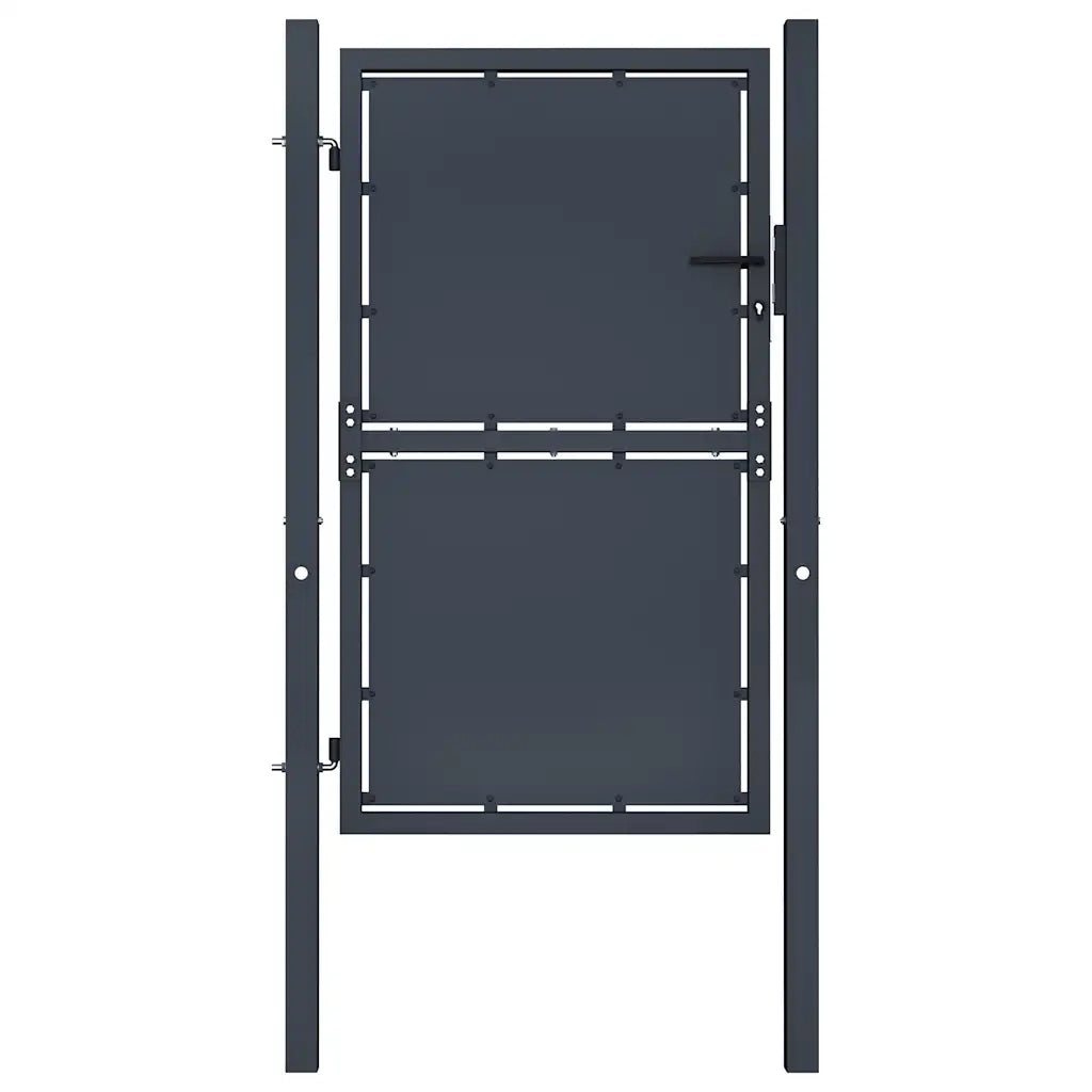 Cancello per Giardino in Acciaio 100x150 cm Antracite cod mxl 51819