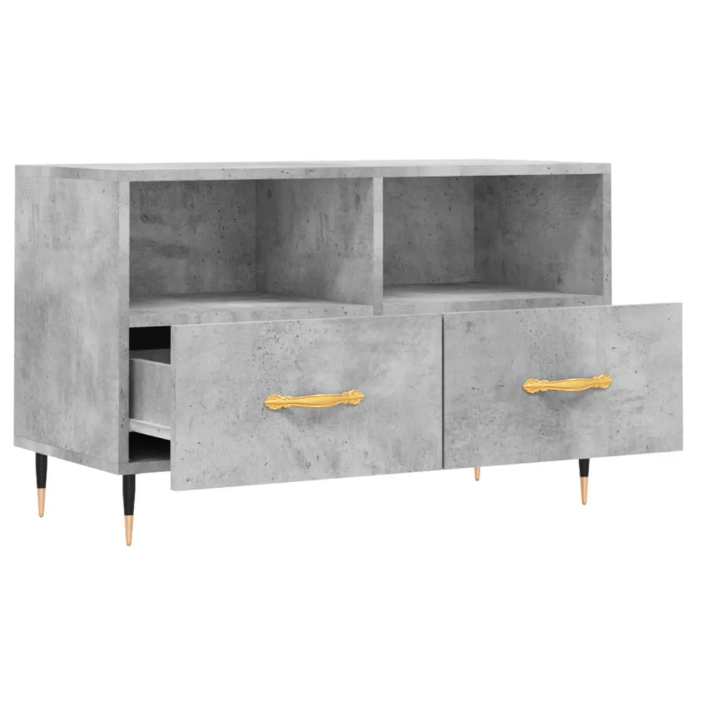 Mobile per TV Grigio Cemento 80x36x50 cm Legno Multistrato 828952