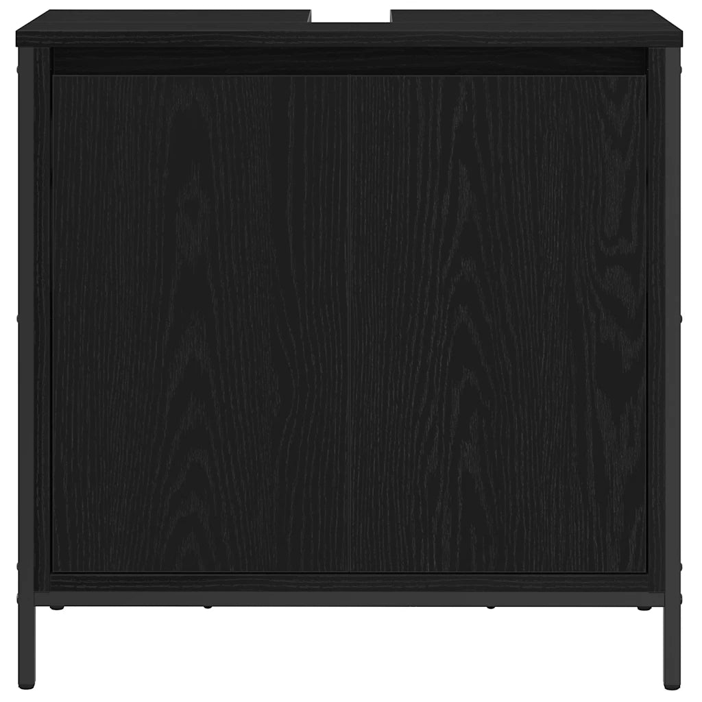 vidaXL Mobile Lavabo da Bagno Nero 60x34,5x60 cm