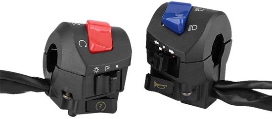 Impianto di Controllo per Manubrio - Set di Comandi - 7/8 pollici - Sinistro e Destro - affidabile - Adatto per Motocicli