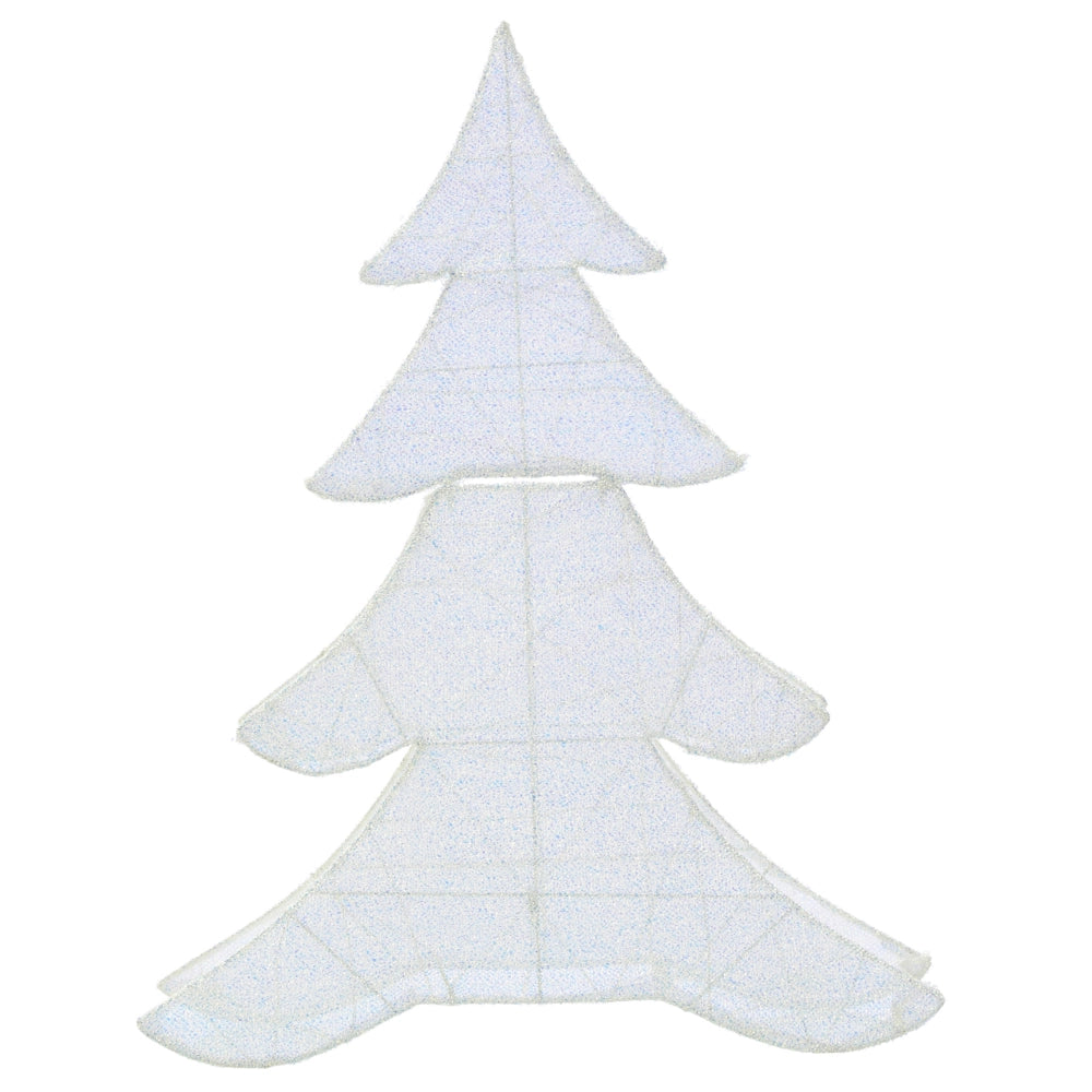 Decorazione natalizia da esterno a LED Albero di Natale 95 cm Decorazione natalizia da giardino Illuminata Bianca