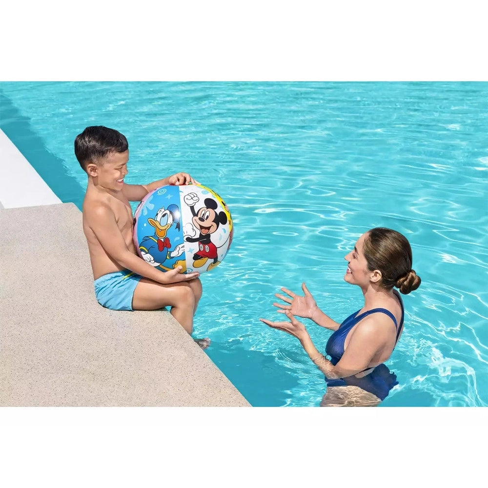Trade Shop - Pallone Gonfiabile Mickey Mouse Topolino 51 Cm Palla Bambini Mare Piscina 91098 -