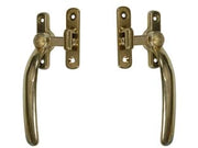 MANIGLIA A BLOCCO TONDA OTTONE LUCIDO- - SX - 6 pezzi