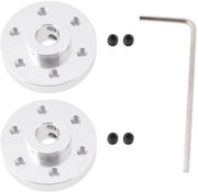 Connettori a stantuffa in lega di alluminio - 2 pezzi - diametro interno 6mm - diametro esterno 25,4mm - altezza 9,2mm - fori per viti M3