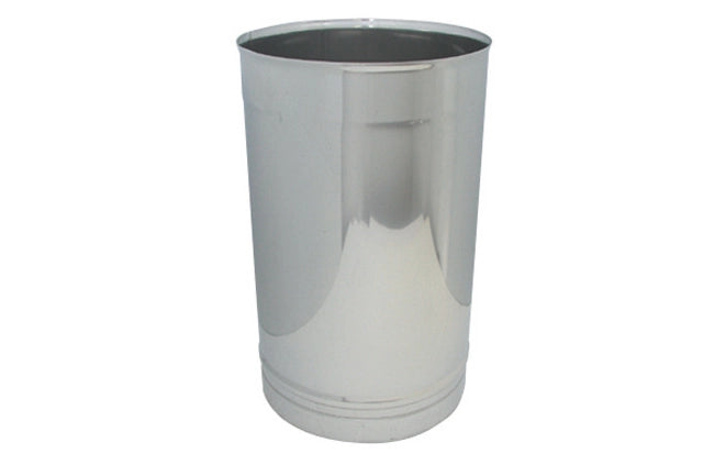 CANNA FUMARIA IN ACCIAIO 316L - ELEMENTO LINEARE DA MT. 0.50- Diam.  100- DK- pezzi 1