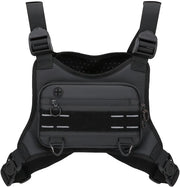 Sporttas unisex, zaino impermeabile e leggero, giacca da corsa con alloggiamento cellulare integrato e spazio aggiuntivo di stoccaggio, adatto per attività sportive, corsa, bicicletta, nero, zaino.