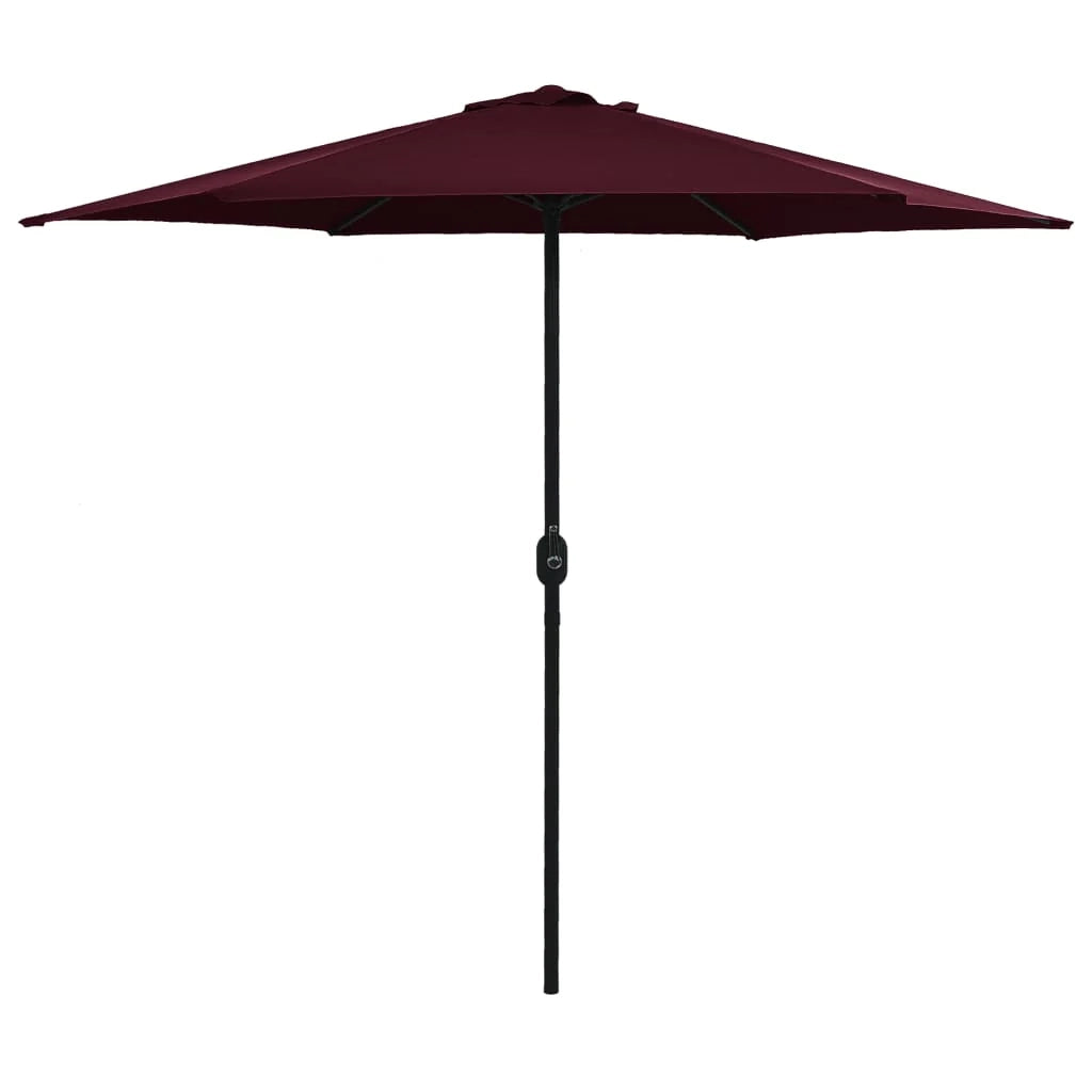 Ombrellone da esterno e palo in alluminio 270 x 246 cm bordeaux 02_0008288