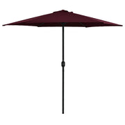 Ombrellone da esterno e palo in alluminio 270 x 246 cm bordeaux 02_0008288