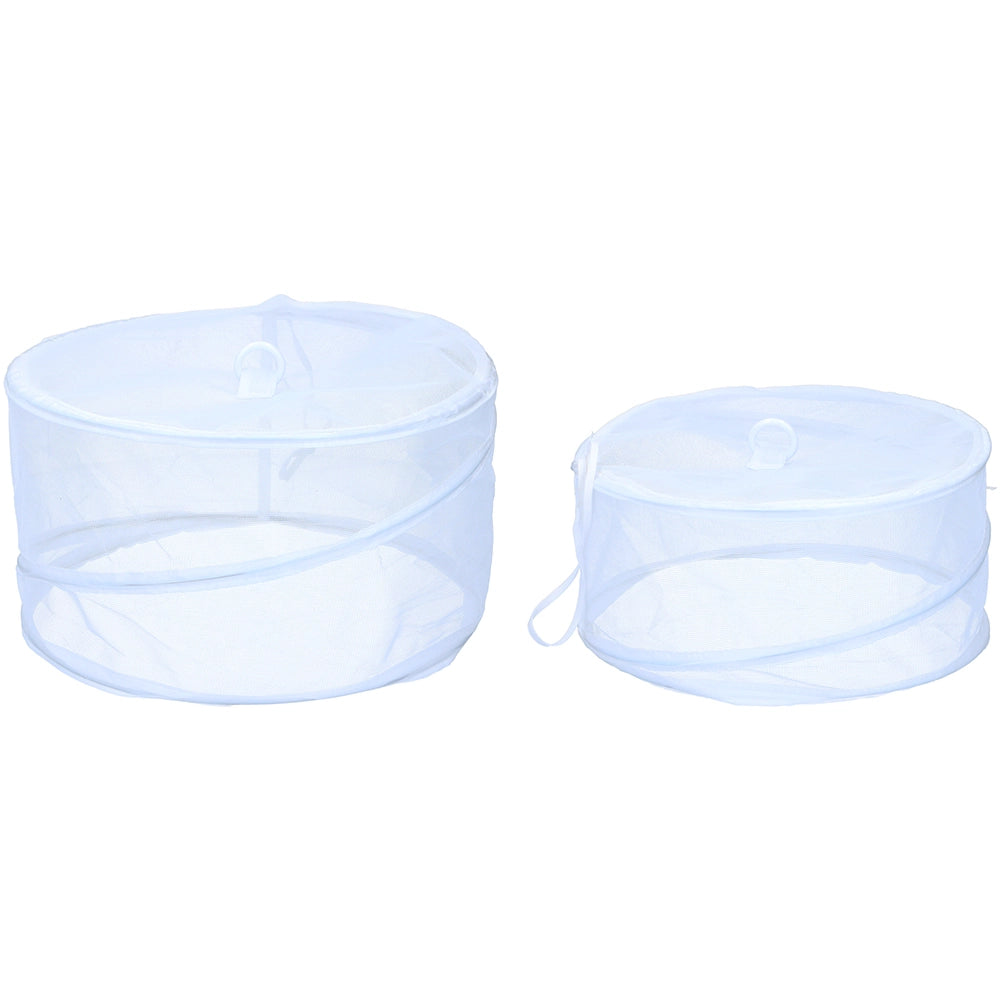 Set 4 Coprivivande a Rete Copertura Alimentare Coperchio Mosche 30x15/34.5x19 cm