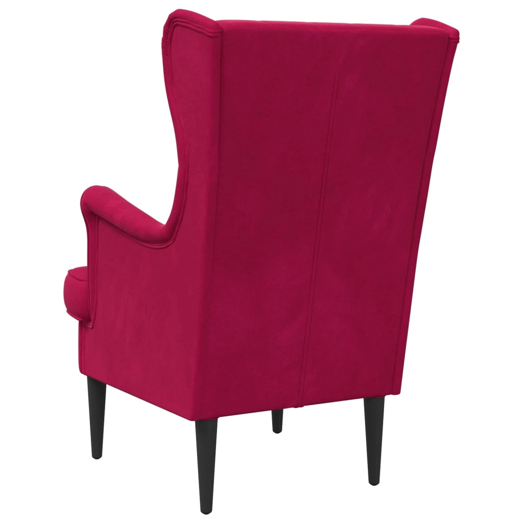 Poltrona Rosso Vino Velluto