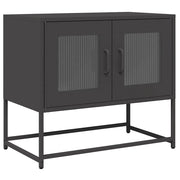 Mobile TV | Armadietto TV | Mobile Porta TV Nero 68x39x60,5 cm in Acciaio Laminato a Freddo