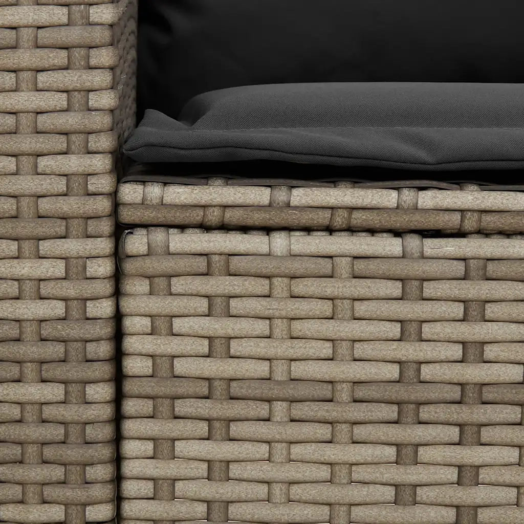 Set Divani da Giardino 4 pz con Cuscini a Forma di L Polyrattan