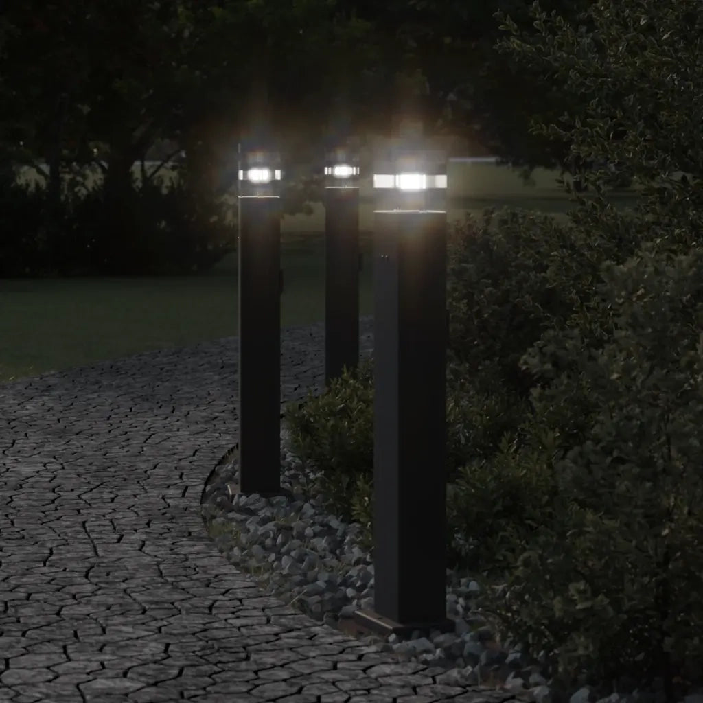 Lampada da Terra per Esterni con Presa Nera 80 cm Alluminio CFW8243890