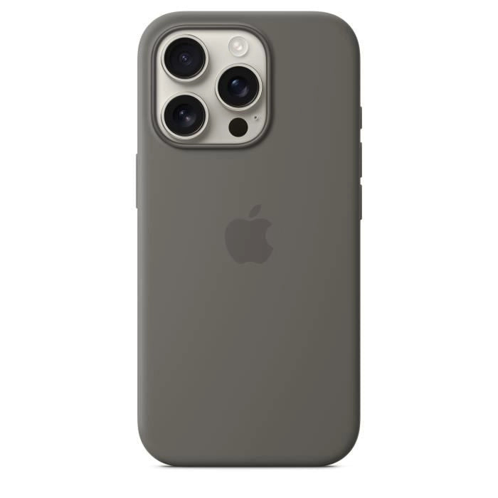 APPLE iPhone 16 Pro - Custodia in silicone con MagSafe - Grigio pietra