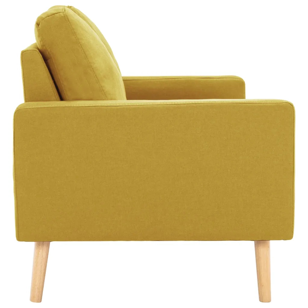 Divano a 2 Posti Giallo in Tessuto cod mxl 25159