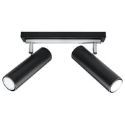 Plafoniera KURSO 2 2 faretti nera GU10 Pure Lume PU.0500