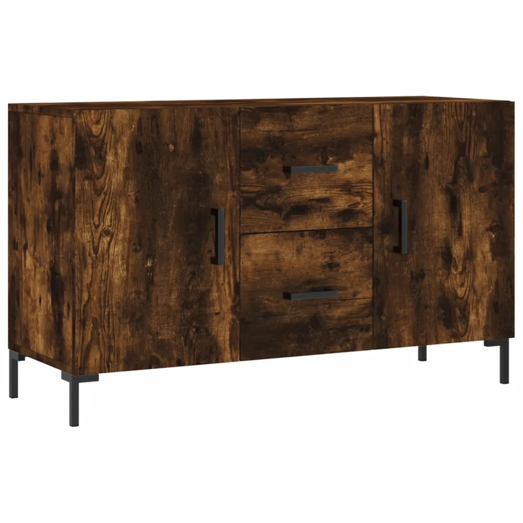 Credenza | Madia | Buffet da pranzo | Armadio da pranzo Rovere Fumo 100x36x60 cm in Legno Multistrato