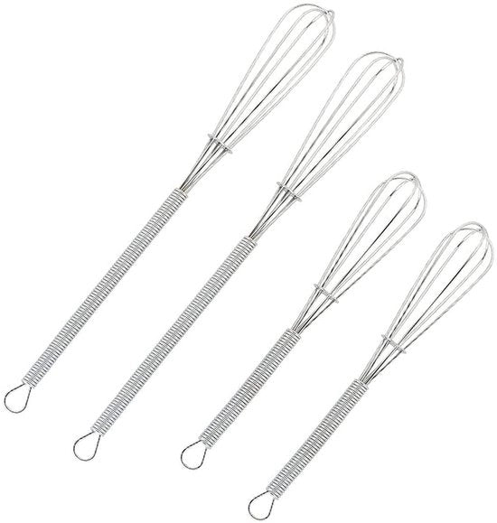Mini-garde per cucina, piccola garde, garde per salse, mini-garde, argento, 2 di ogni misura, 5" e 7" (4 pezzi)