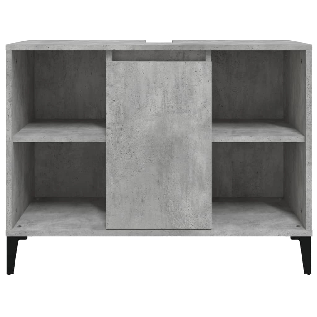 Mobile sottolavabo da bagno 80 x 33 x 60 cm in legno ingegnerizzato grigio 02_0006837