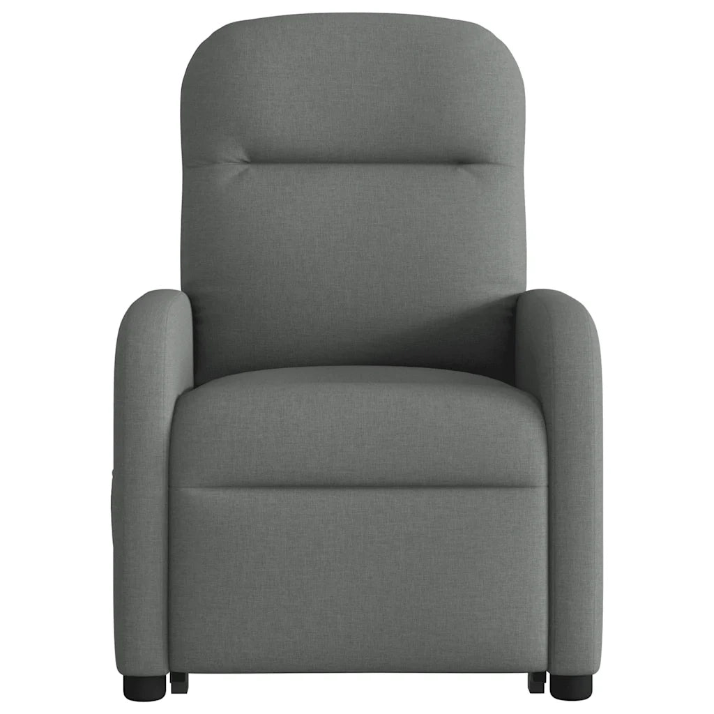 Divano Sedia-Poltrona Alzapersona Reclinabile Grigio Scuro in Tessuto 995958
